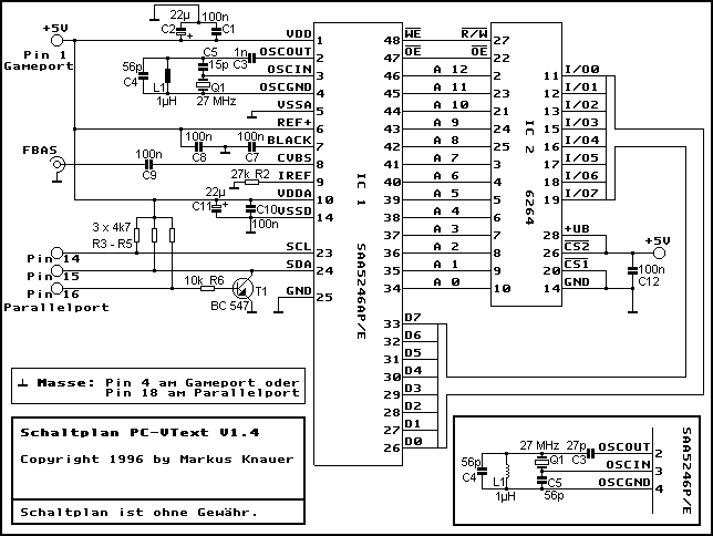 Bild: Schaltplan PC-VText-Dekoder