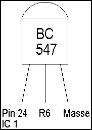Bild: Anschluß des Transistors BC 547